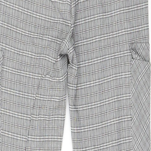 Cherry Koko  Womens Grey Plaid Cotton Trousers  Size M L25.5 in Regular