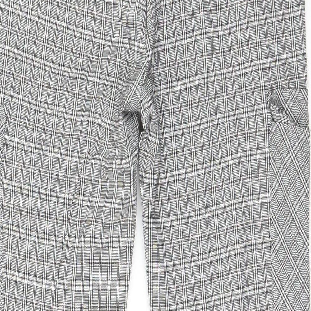 Cherry Koko  Womens Grey Plaid Cotton Trousers  Size M L25.5 in Regular