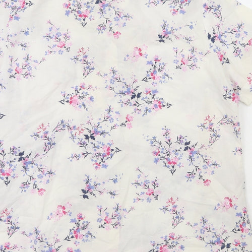 Damart Boys Multicoloured  100% Cotton Basic Button-Up Size 14 Years Collared  - Flowers