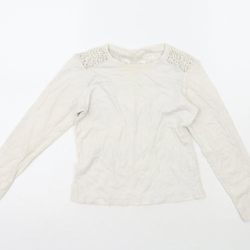 Tammy Girl  Girls White  100% Cotton Basic Casual Size 7-8 Years Crew Neck
