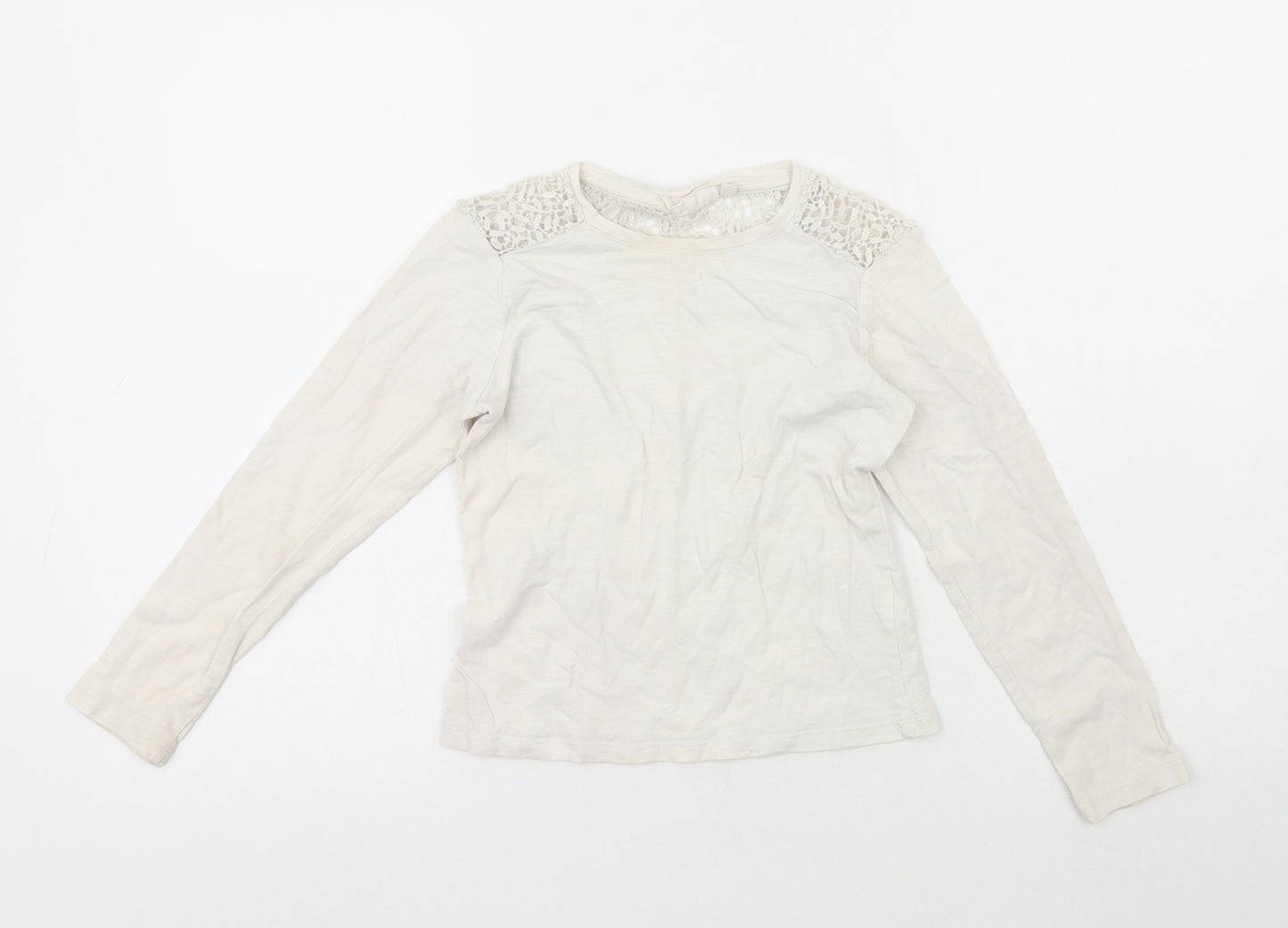 Tammy Girl  Girls White  100% Cotton Basic Casual Size 7-8 Years Crew Neck