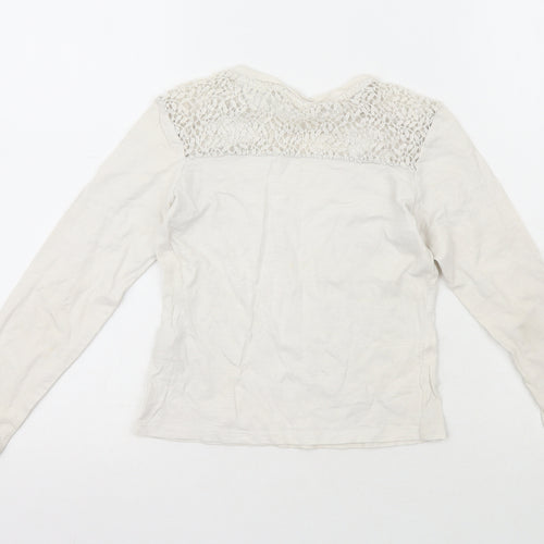 Tammy Girl  Girls White  100% Cotton Basic Casual Size 7-8 Years Crew Neck