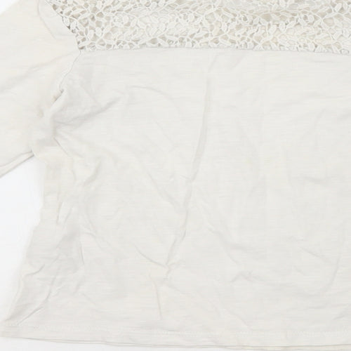 Tammy Girl  Girls White  100% Cotton Basic Casual Size 7-8 Years Crew Neck