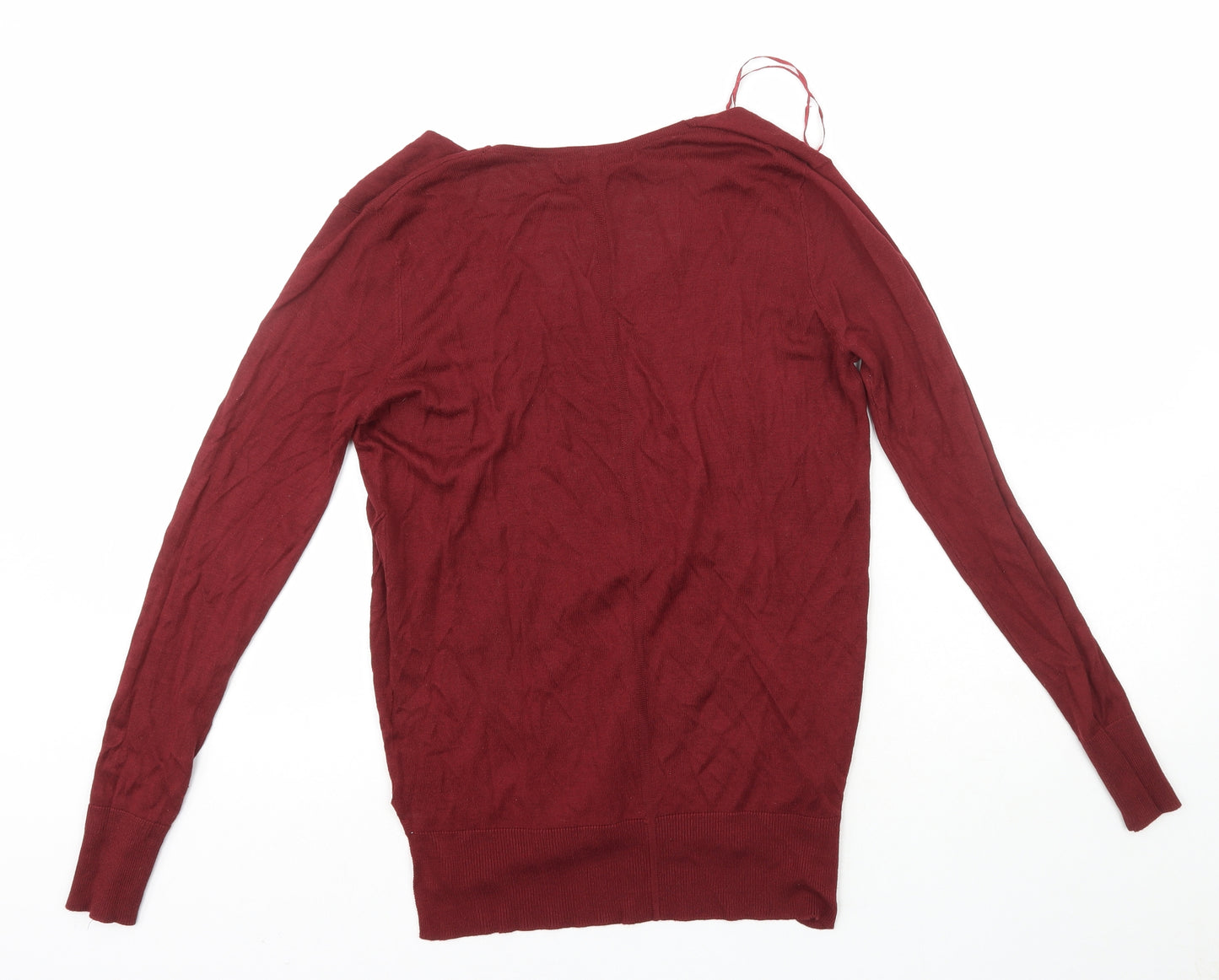 NEXT Womens Brown V-Neck  Viscose Pullover Jumper Size 10