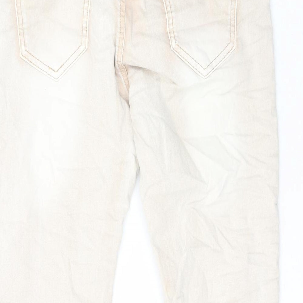 Zac&Zoe Womens Ivory  Cotton Straight Jeans Size M L25 in Regular