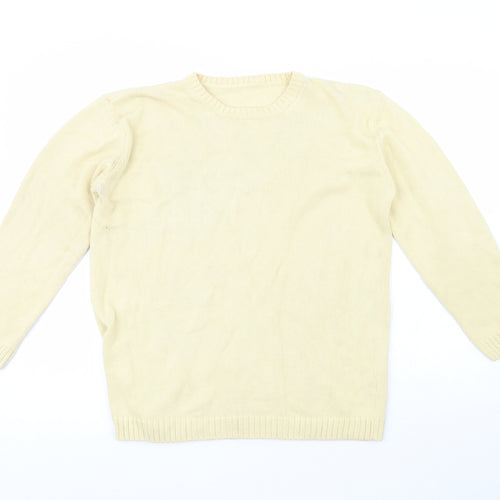 Dunnes Womens Yellow  100% Cotton Pullover Sweatshirt Size 14   - Size 14/16