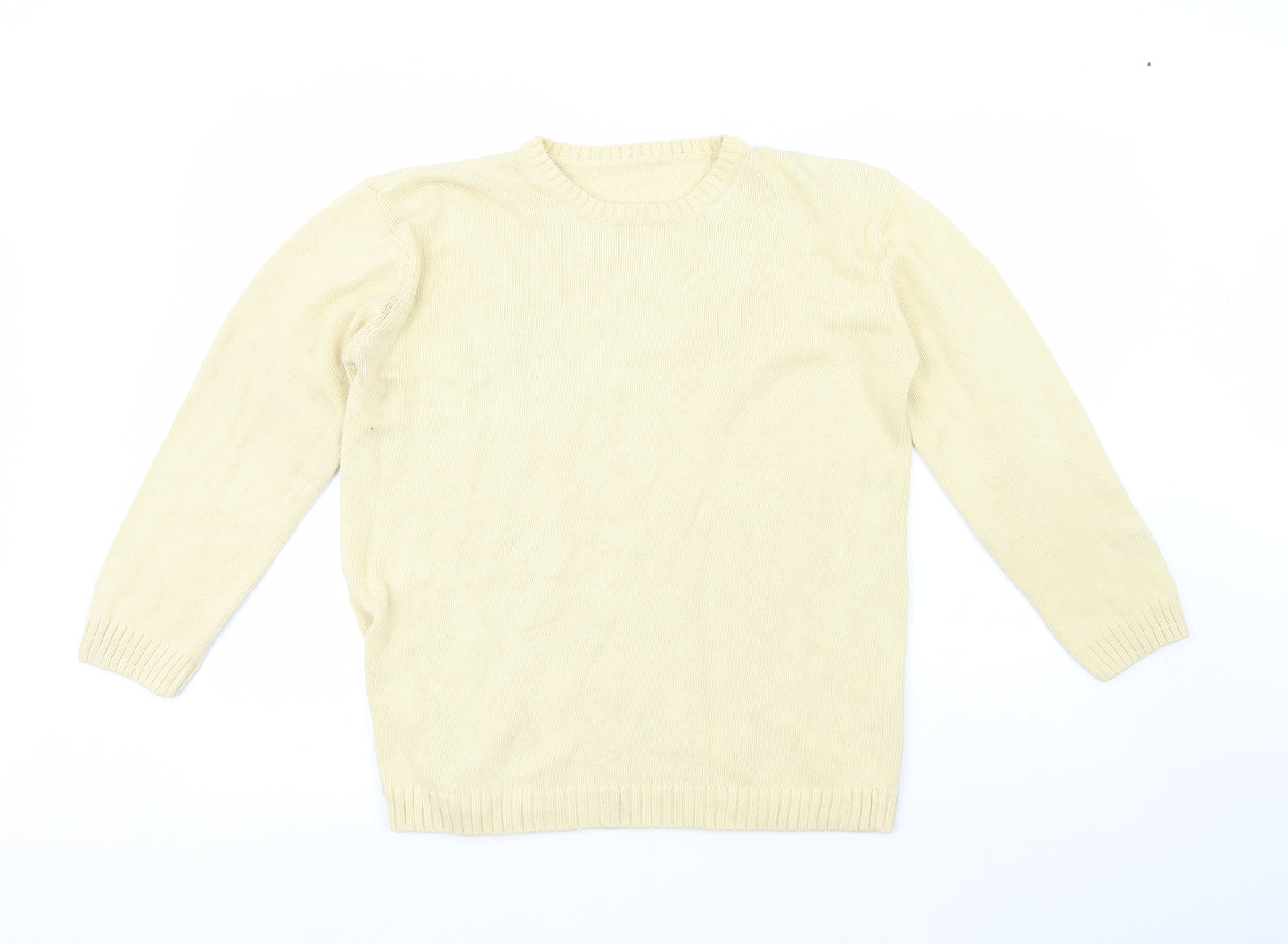 Dunnes Womens Yellow  100% Cotton Pullover Sweatshirt Size 14   - Size 14/16