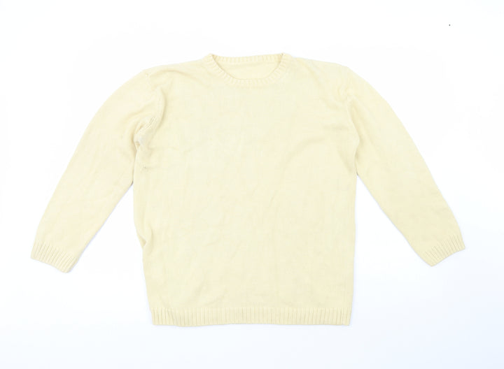 Dunnes Womens Yellow  100% Cotton Pullover Sweatshirt Size 14   - Size 14/16