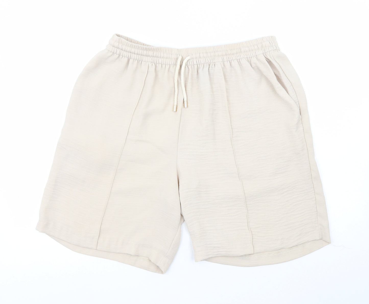 Love Yours  Womens Beige  100% Polyester Sweat Shorts Size 16 L7 in Regular