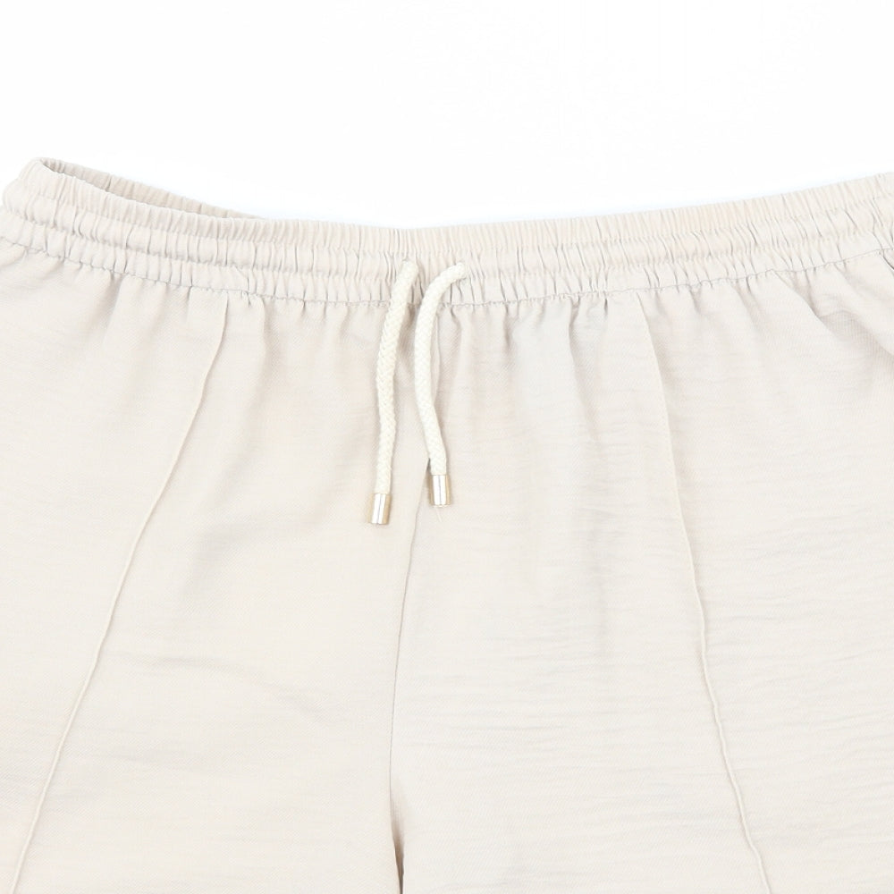 Love Yours  Womens Beige  100% Polyester Sweat Shorts Size 16 L7 in Regular