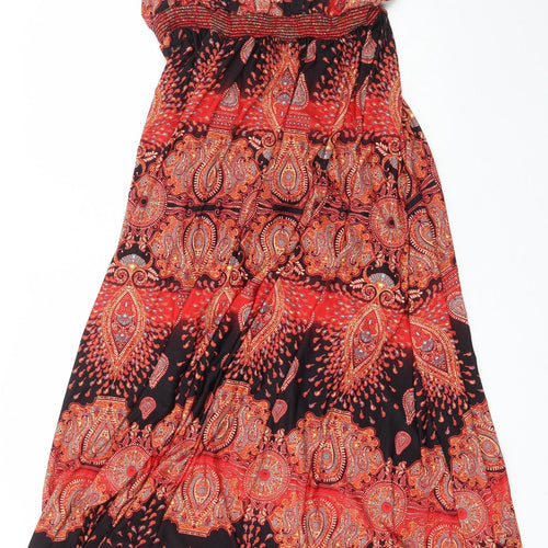 AX Paris  Womens Multicoloured Paisley Polyester Fit & Flare  Size 18  V-Neck