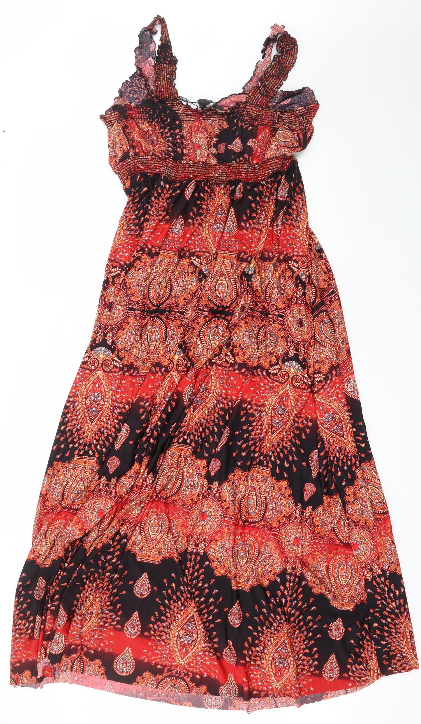 AX Paris  Womens Multicoloured Paisley Polyester Fit & Flare  Size 18  V-Neck