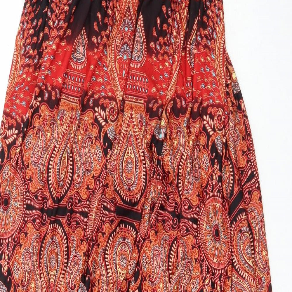 AX Paris  Womens Multicoloured Paisley Polyester Fit & Flare  Size 18  V-Neck