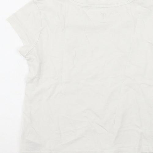 Gap Girls White  Polyester Pullover T-Shirt Size S Crew Neck  - Lama
