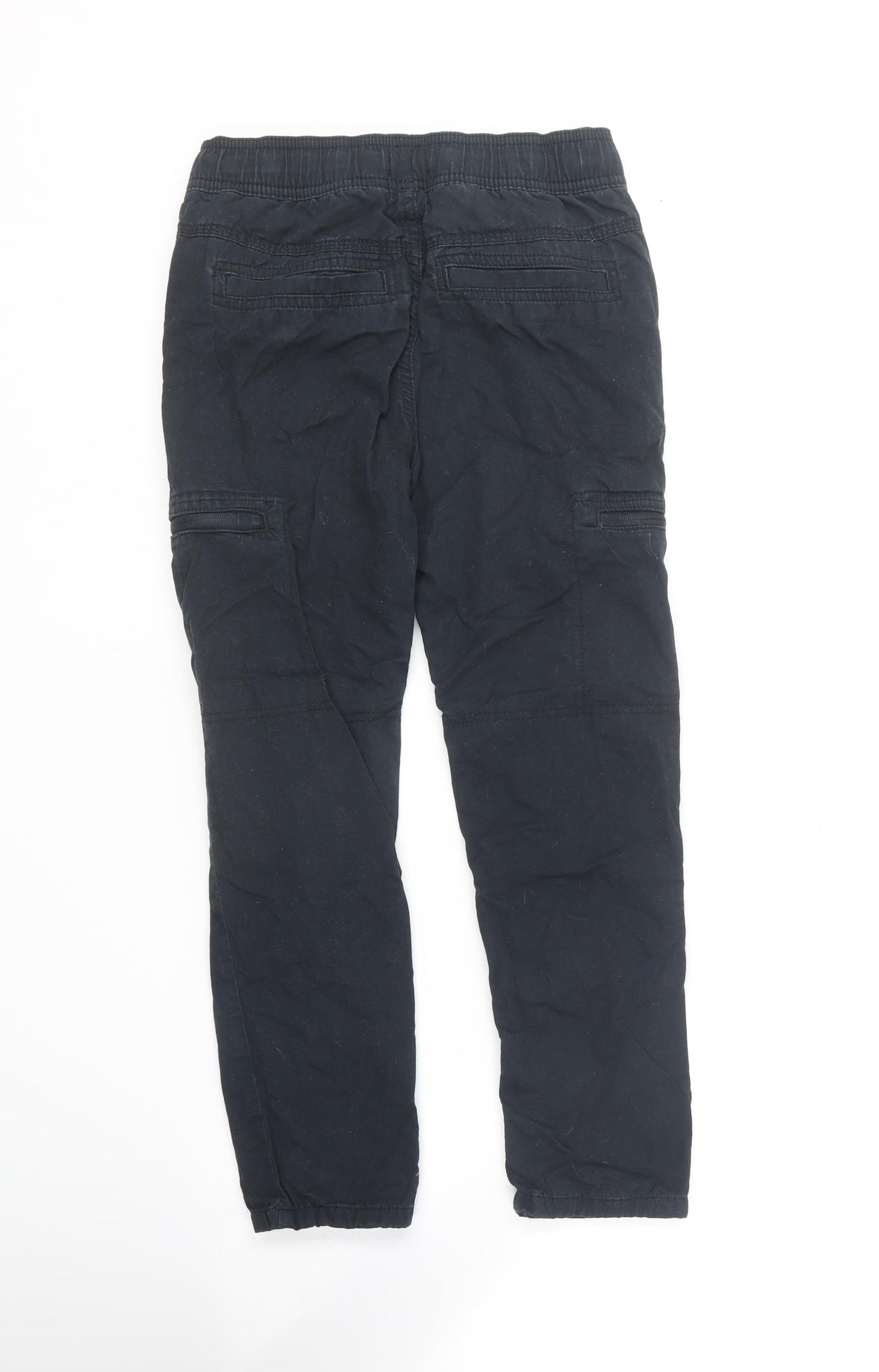 F&F Boys Blue  Cotton Cargo Trousers Size 9-10 Years  Regular