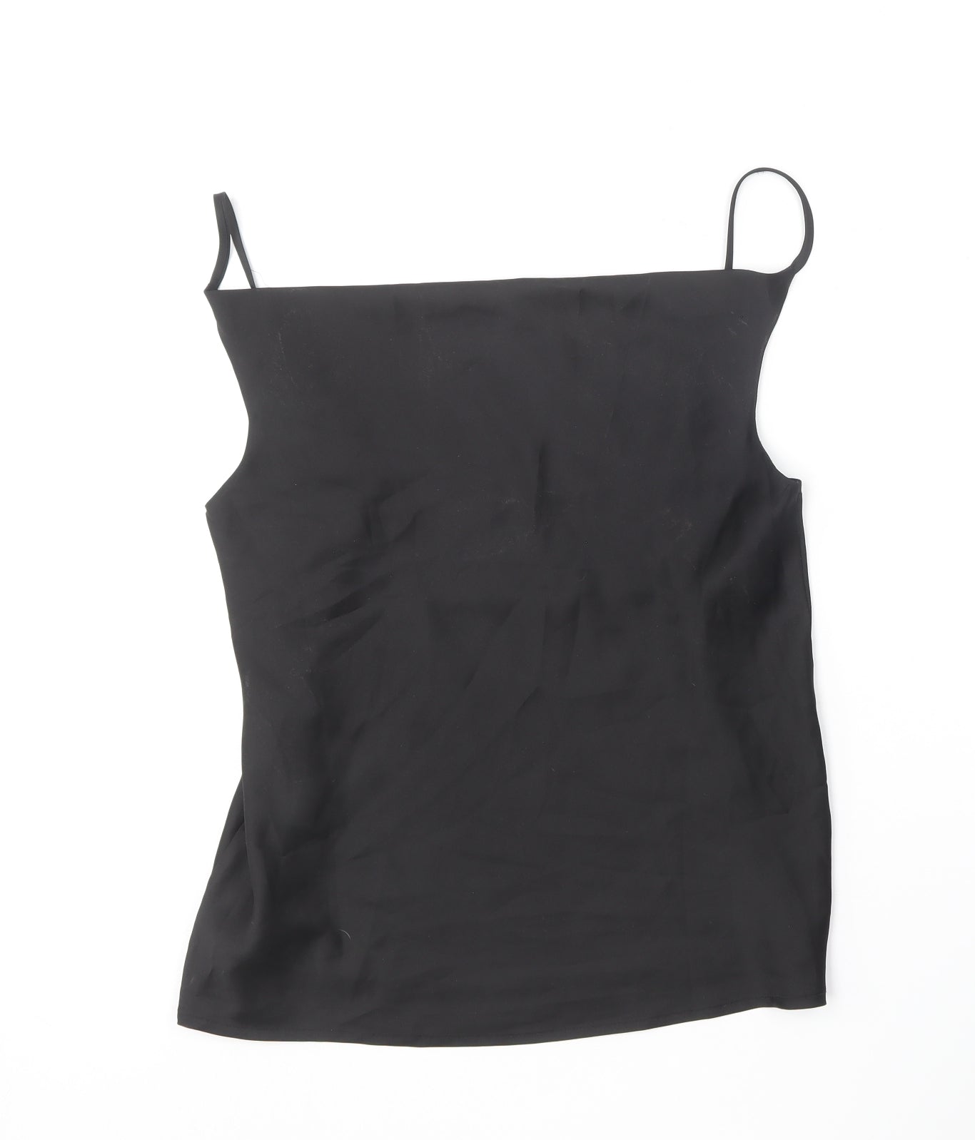 Vera & Lucy  Womens Black  Polyester Camisole Blouse Size M Square Neck