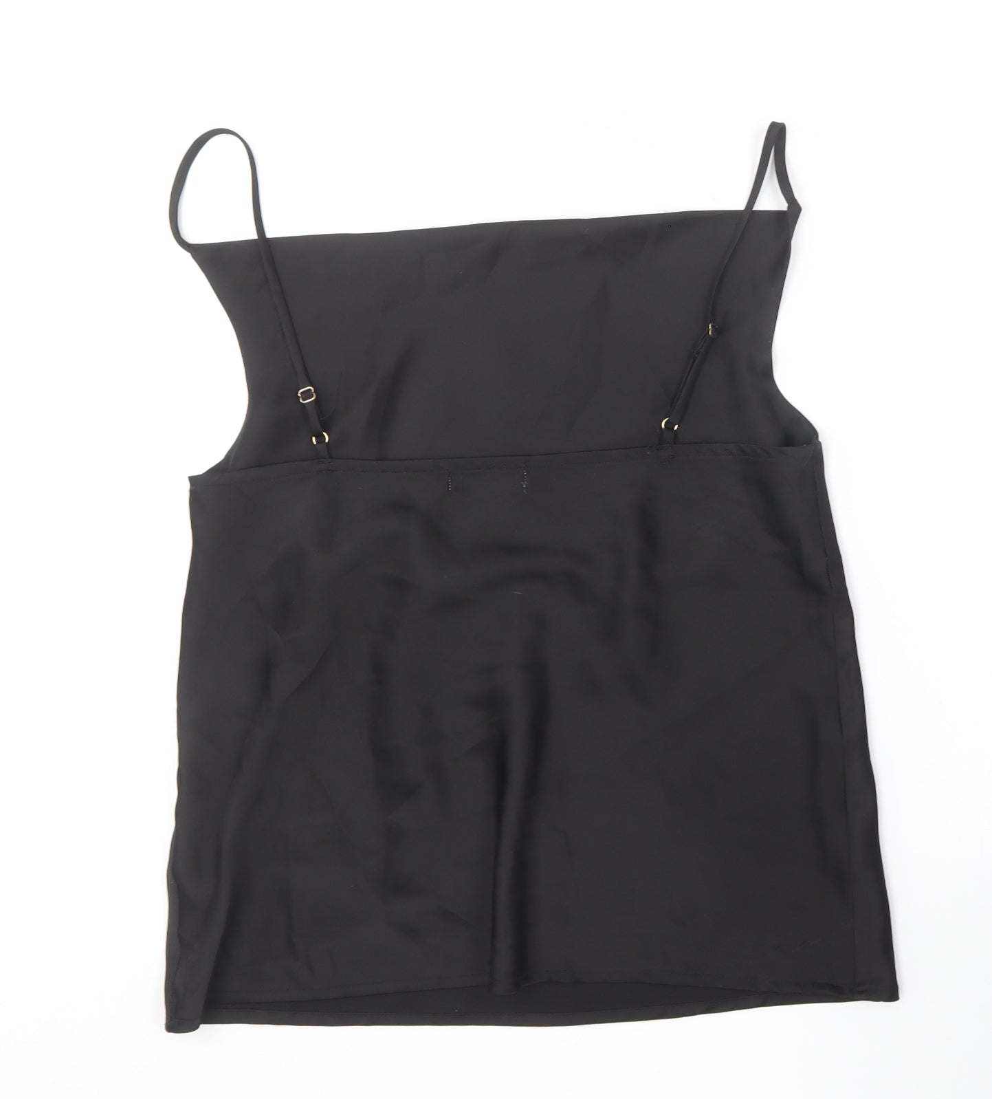 Vera & Lucy  Womens Black  Polyester Camisole Blouse Size M Square Neck