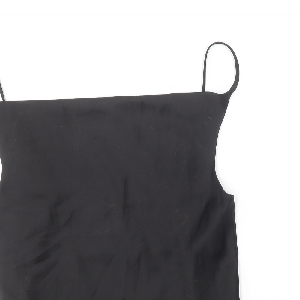 Vera & Lucy  Womens Black  Polyester Camisole Blouse Size M Square Neck