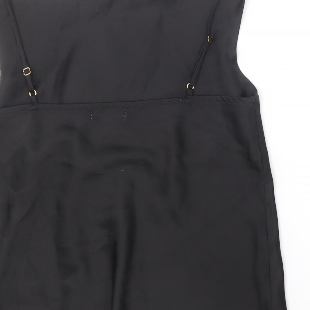 Vera & Lucy  Womens Black  Polyester Camisole Blouse Size M Square Neck