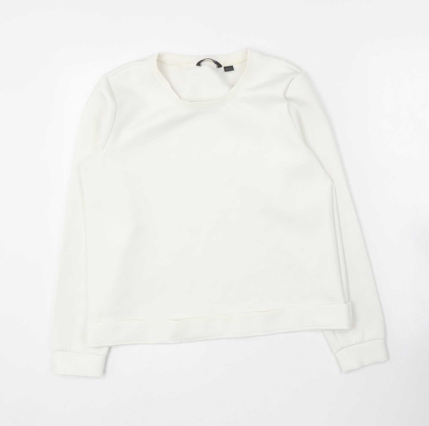 ESMARA Womens Ivory  Polyester Pullover Sweatshirt Size M