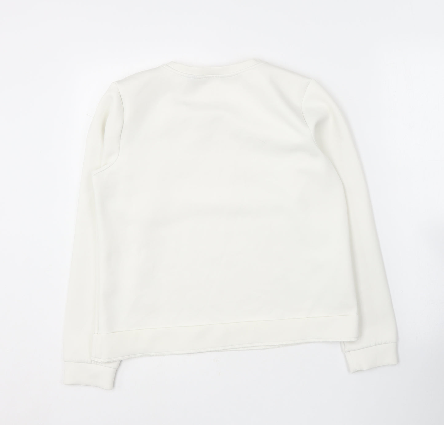 ESMARA Womens Ivory  Polyester Pullover Sweatshirt Size M