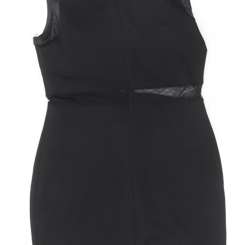 F&H Womens Black  Polyester Bodycon  Size L  Boat Neck