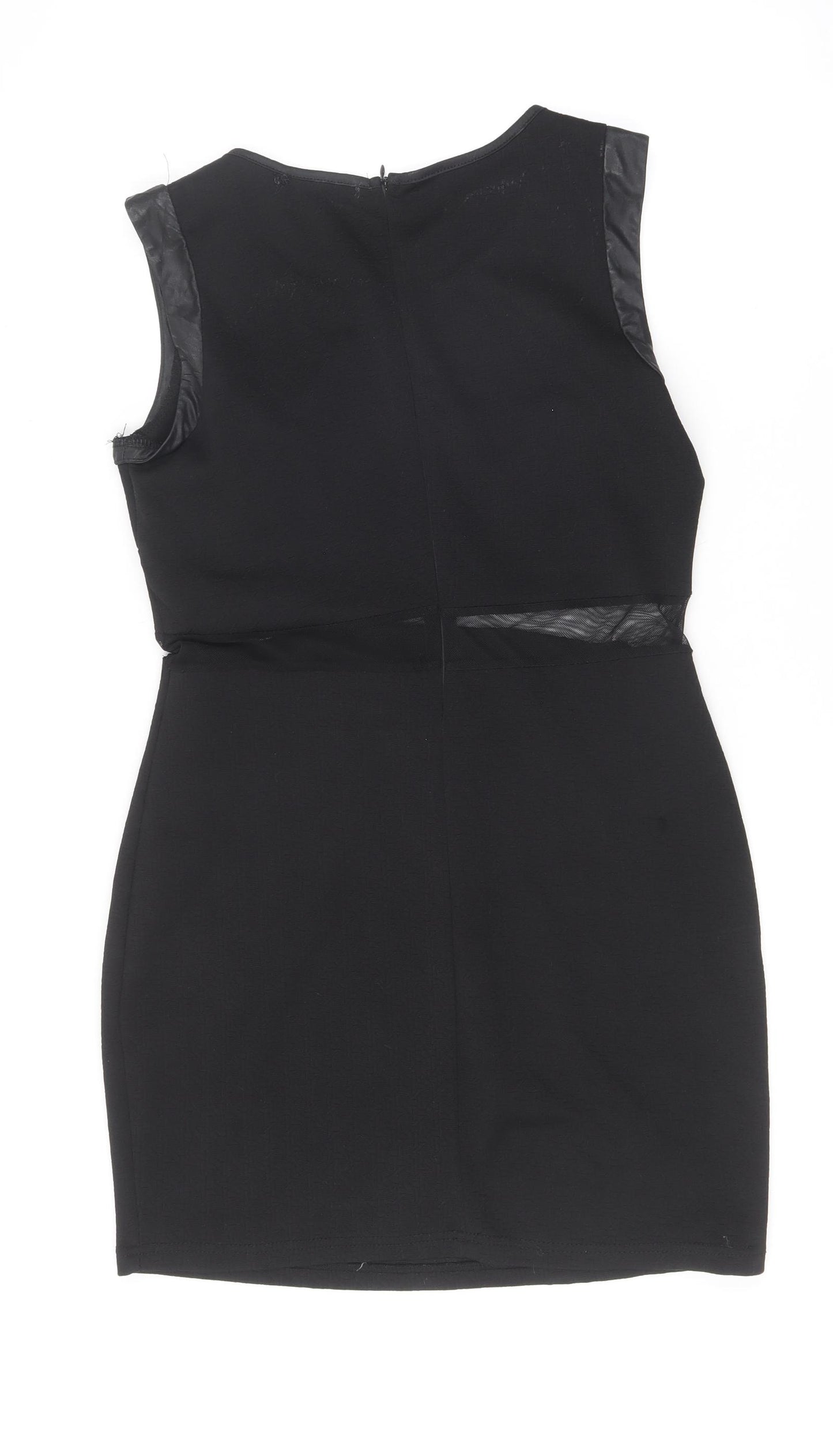 F&H Womens Black  Polyester Bodycon  Size L  Boat Neck