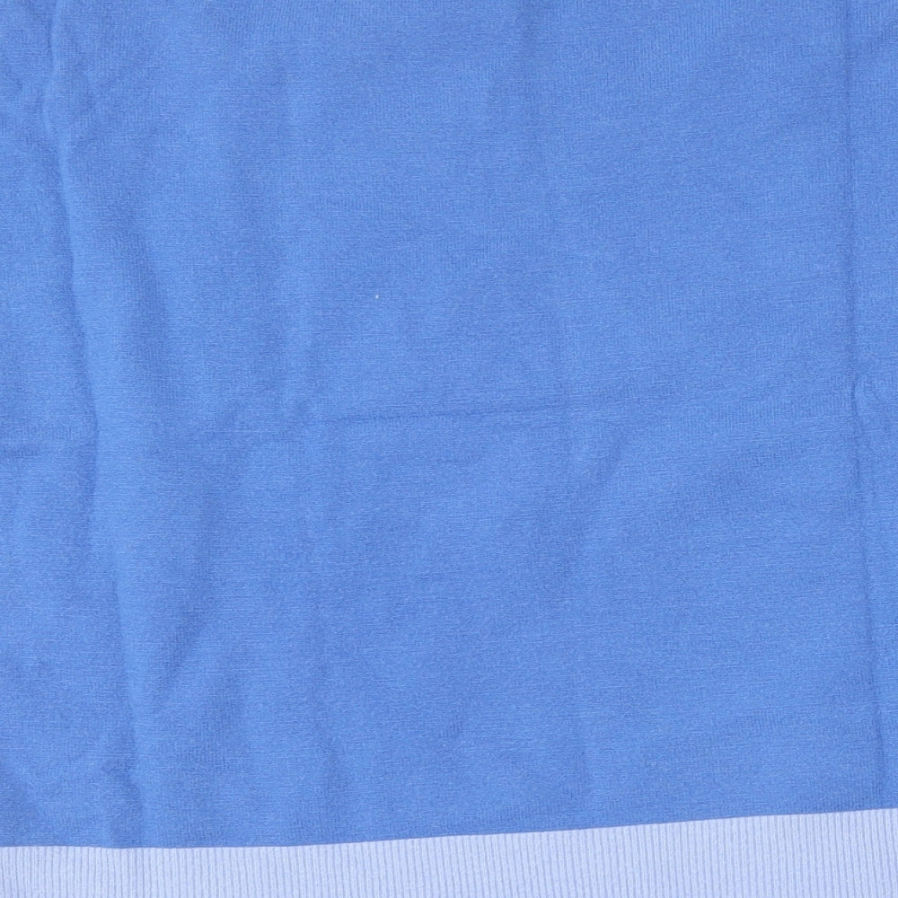 Marks and Spencer Womens Blue V-Neck  Viscose Pullover Jumper Size 8