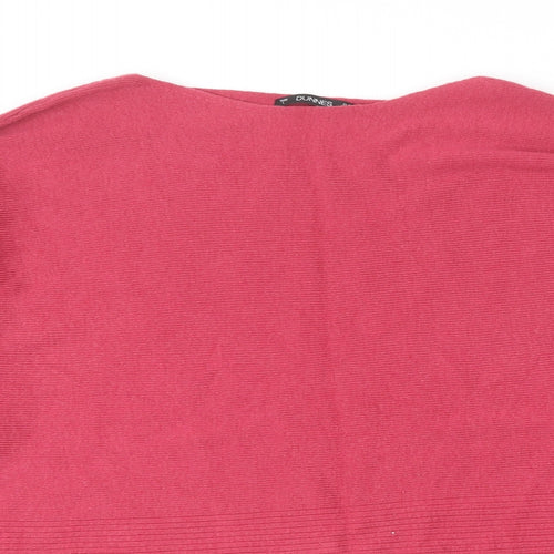Dunnes Stores Womens Pink Round Neck  Cotton Pullover Jumper Size L