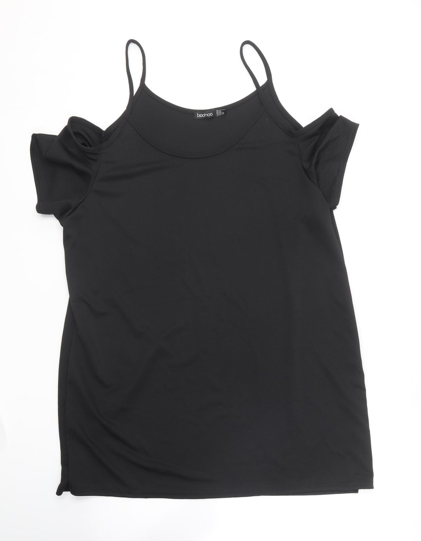 Boohoo Womens Black  Polyester Shift  Size 20  Boat Neck