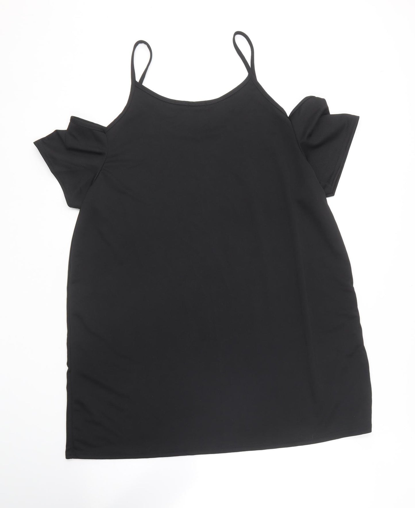 Boohoo Womens Black  Polyester Shift  Size 20  Boat Neck