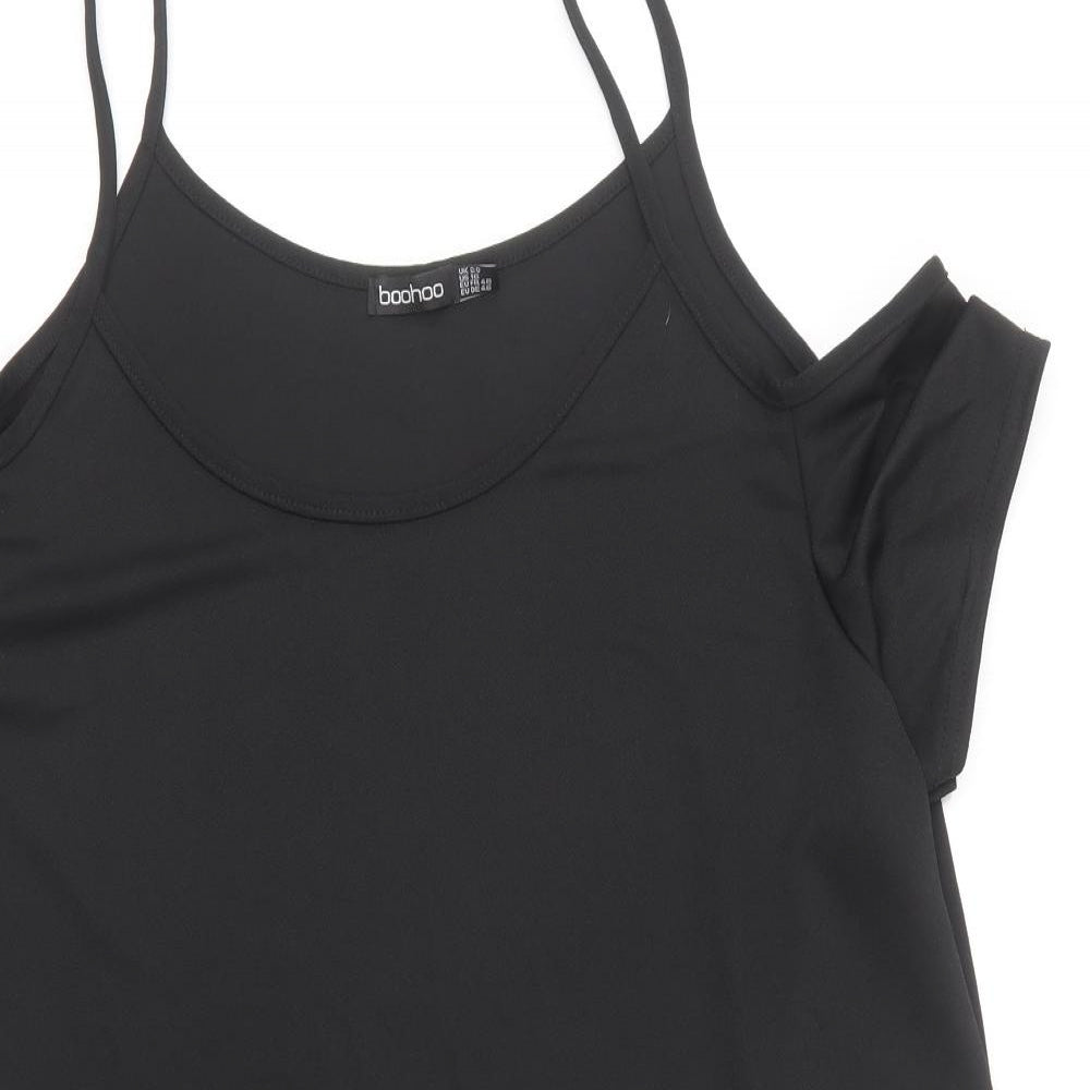 Boohoo Womens Black  Polyester Shift  Size 20  Boat Neck