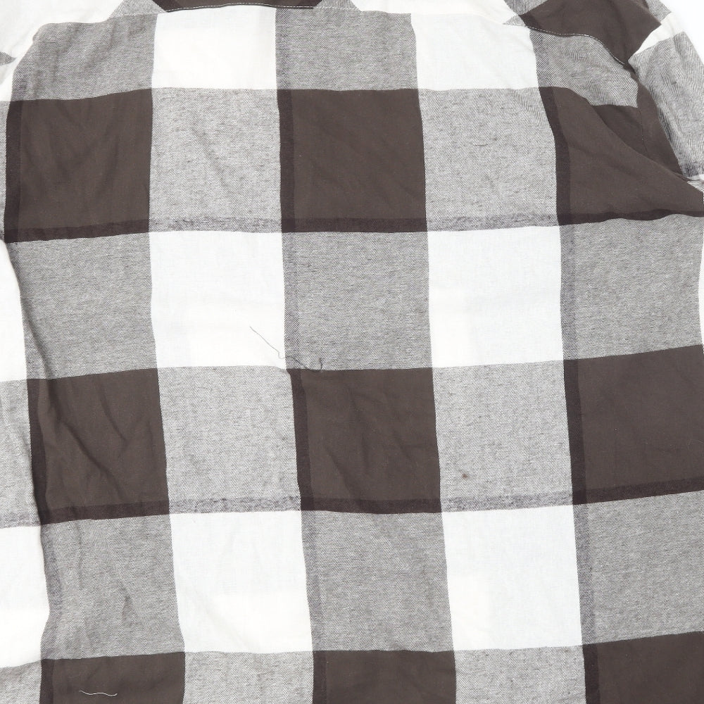 Pep&Co  Womens Brown Plaid Cotton Basic Button-Up Size 22 Collared