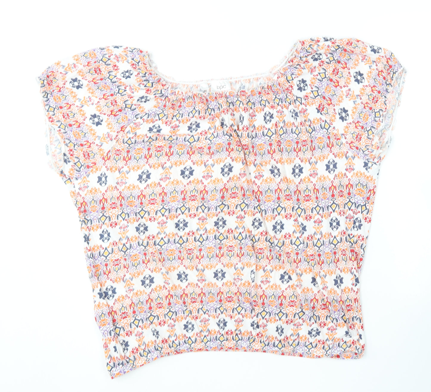 BPC Selection  Womens Multicoloured Geometric Polyester Basic T-Shirt Size XL Off the Shoulder