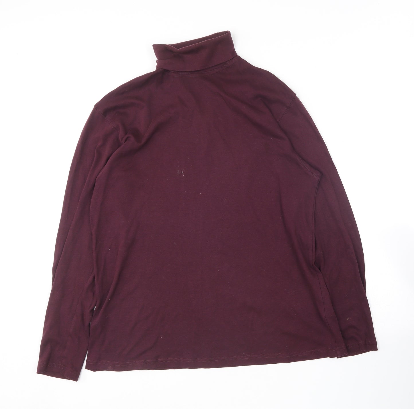 James Pringle  Womens Purple Roll Neck  Cotton Pullover Jumper Size M