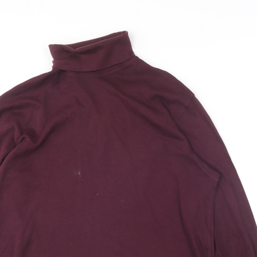 James Pringle  Womens Purple Roll Neck  Cotton Pullover Jumper Size M