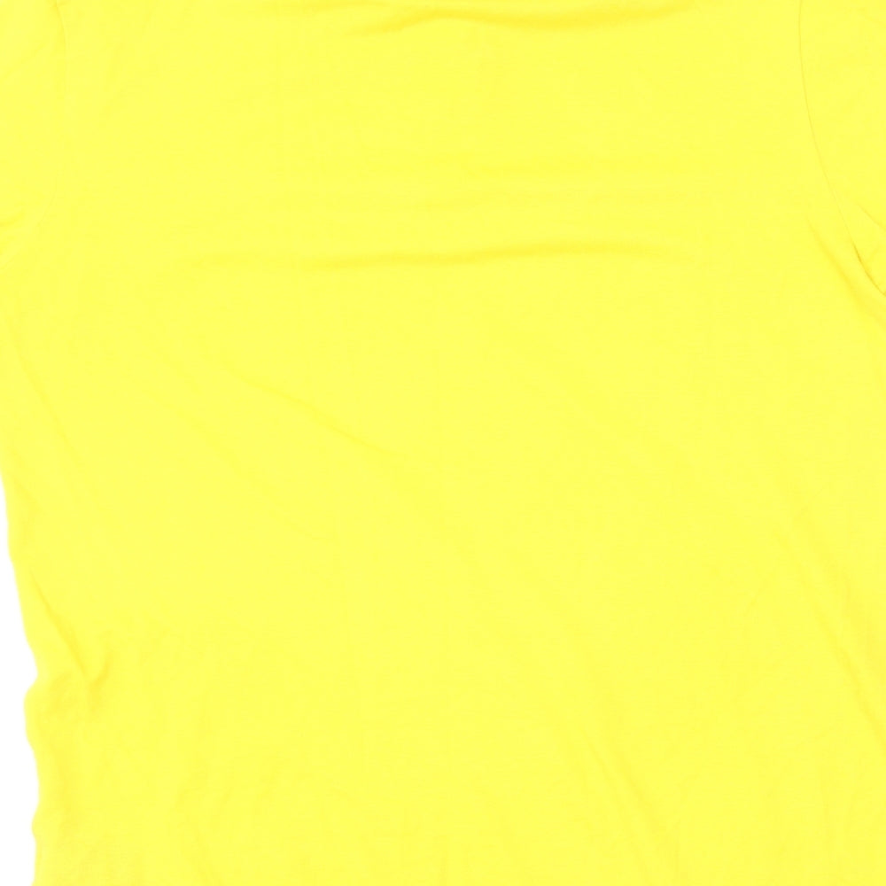 Beverly Hills Polo Club  Mens Yellow  Cotton  Polo Size M Collared
