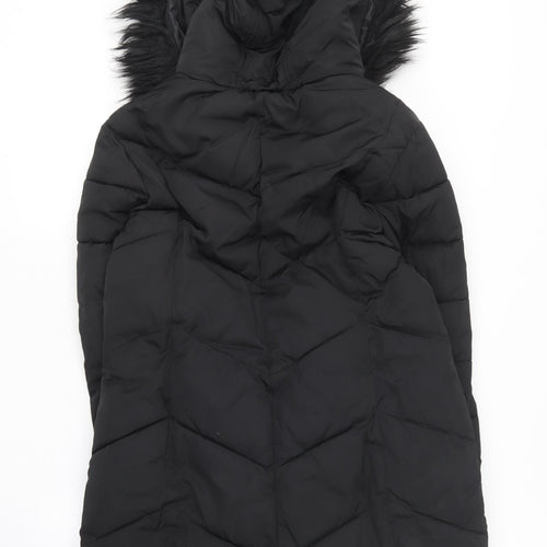 Oasis Womens Black   Parka Coat Size M