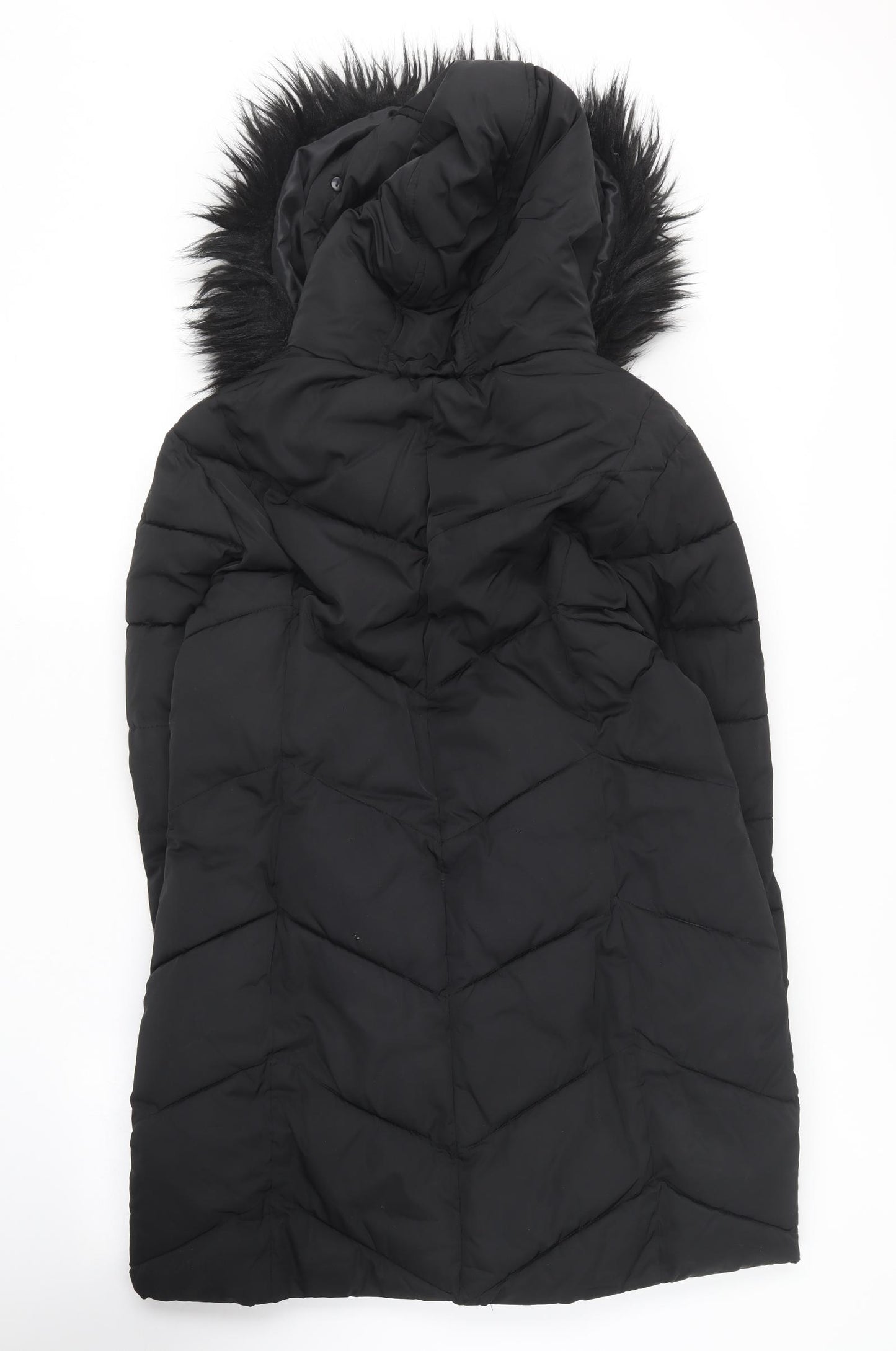 Oasis Womens Black   Parka Coat Size M