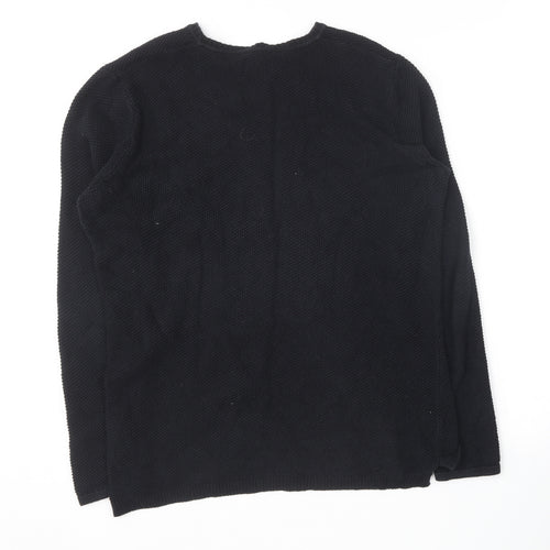 ONLY & SONS Mens Blue Round Neck  Cotton Pullover Jumper Size L