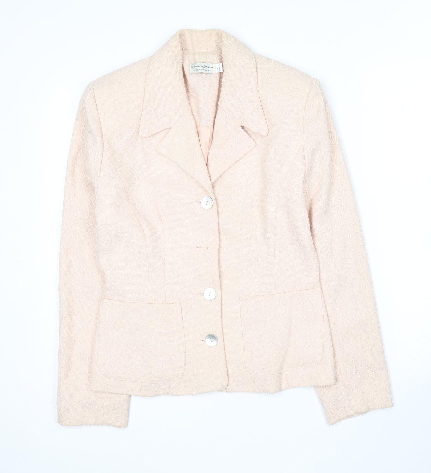 Charlotte Halton Womens Pink   Jacket Blazer Size 12