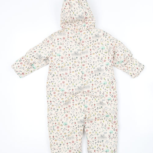 Marks and Spencer Baby Multicoloured Geometric  Puffer Jacket Snowsuit Size 12-18 Months