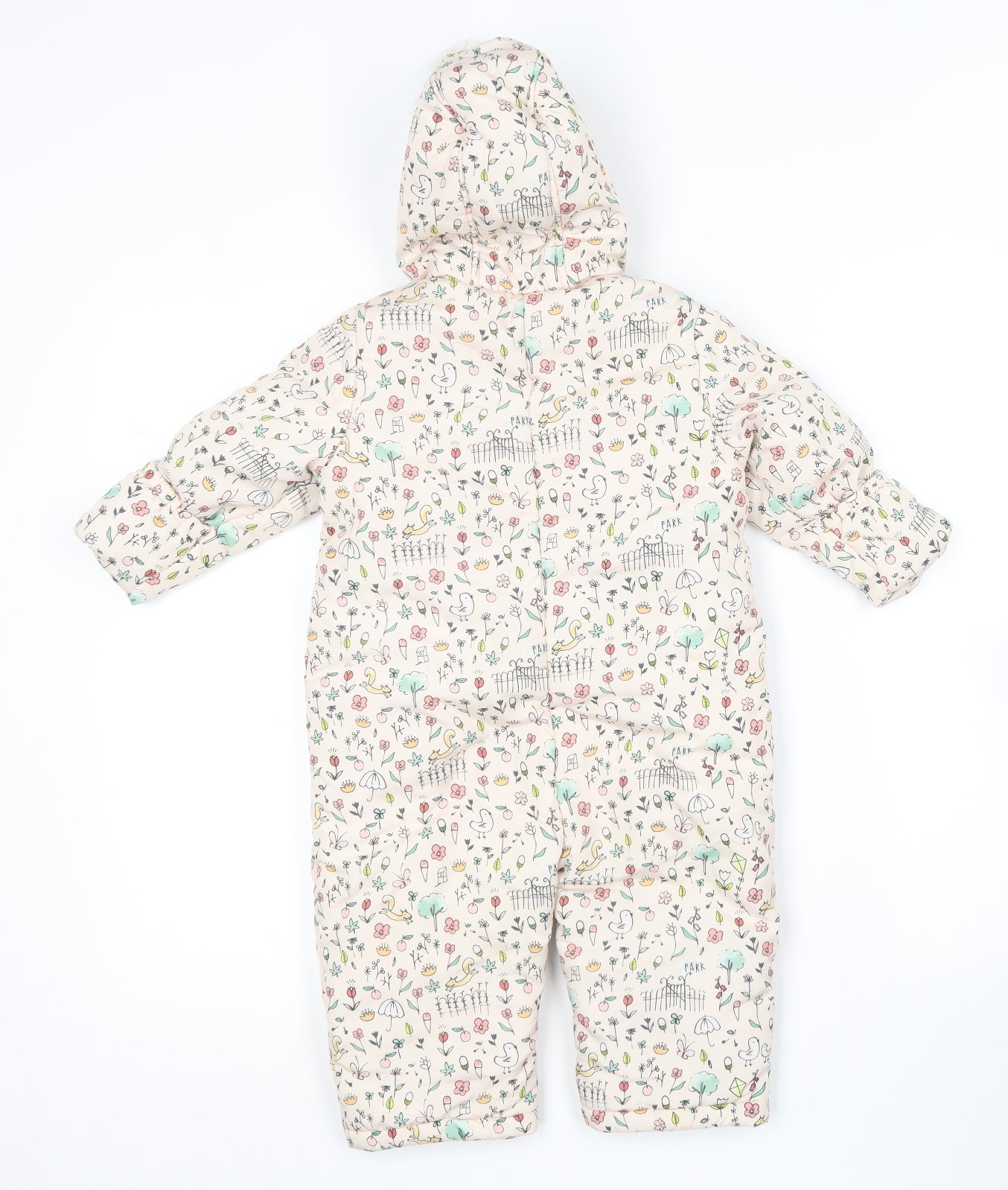 Marks and Spencer Baby Multicoloured Geometric  Puffer Jacket Snowsuit Size 12-18 Months