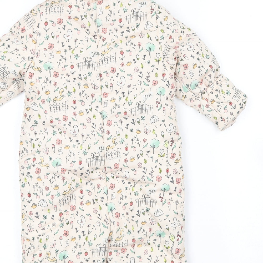 Marks and Spencer Baby Multicoloured Geometric  Puffer Jacket Snowsuit Size 12-18 Months