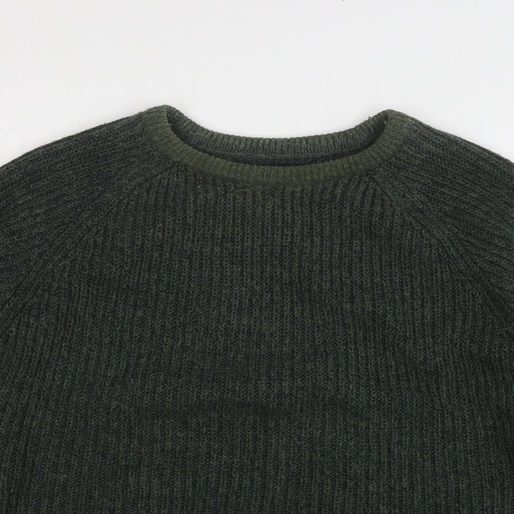 Dunnes Stores Mens Green Round Neck  Acrylic Pullover Jumper Size 2XL