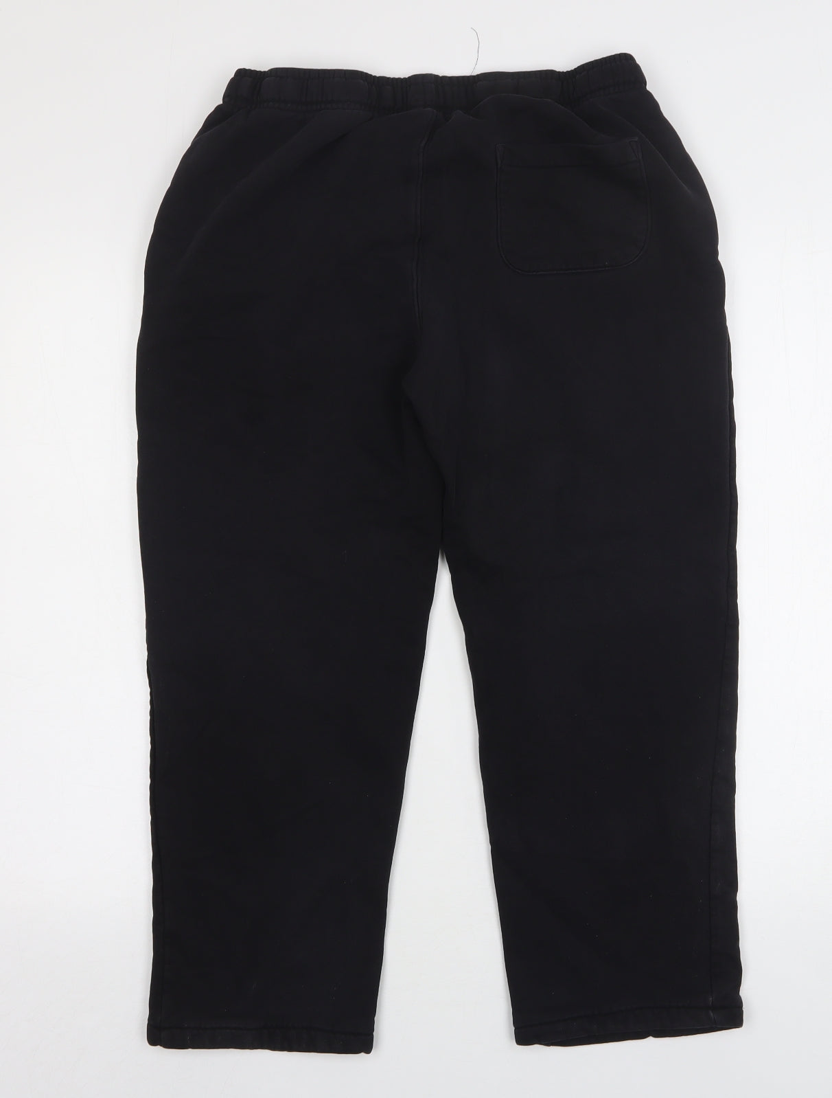 Easy Mens Black  Cotton Sweatpants Trousers Size M L25 in Regular Drawstring - Cropped