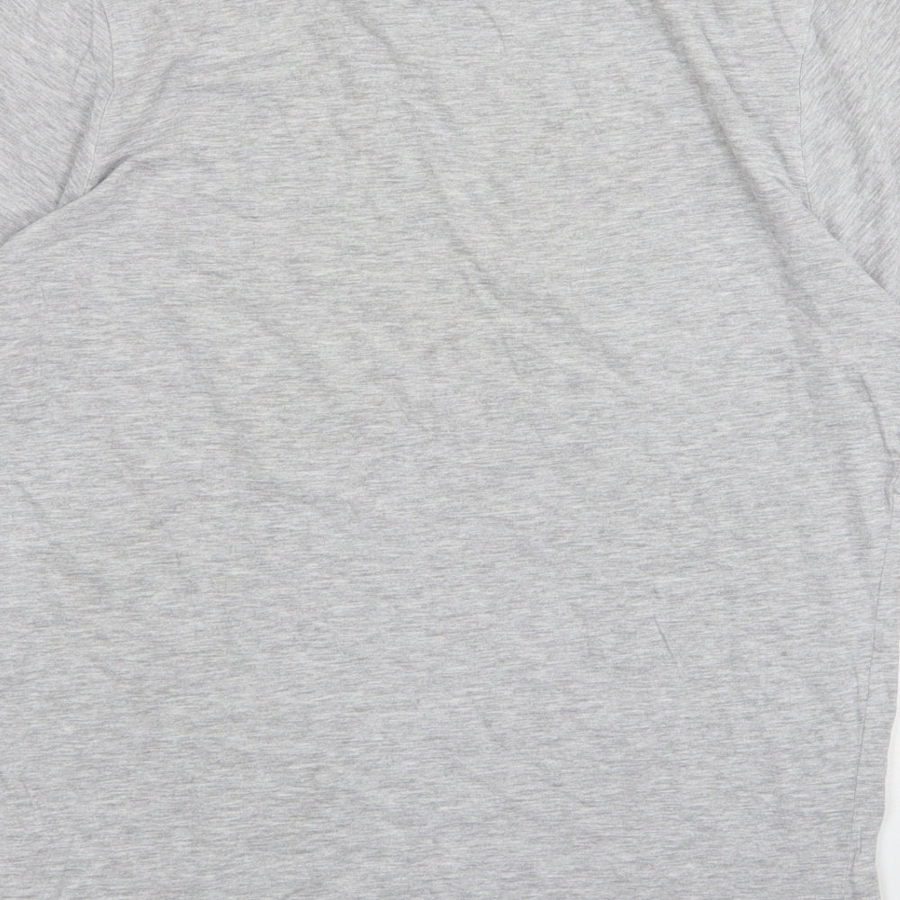Jack & Jones  Mens Grey  Cotton  T-Shirt Size M Round Neck