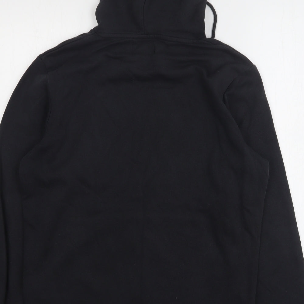 JACK & JONES Mens Black  Cotton Pullover Hoodie Size M