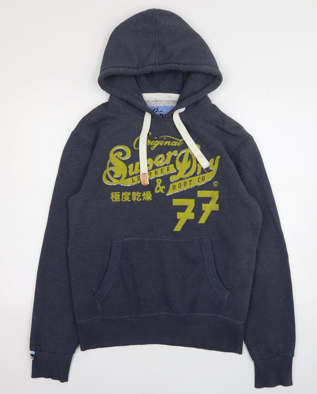 Superdry Mens Blue  Cotton Pullover Hoodie Size M