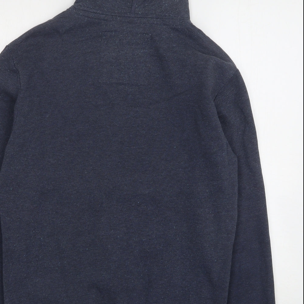 Superdry Mens Blue  Cotton Pullover Hoodie Size M